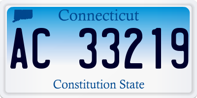 CT license plate AC33219
