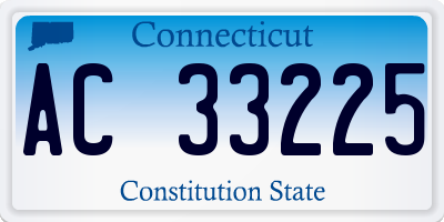 CT license plate AC33225