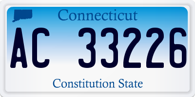 CT license plate AC33226