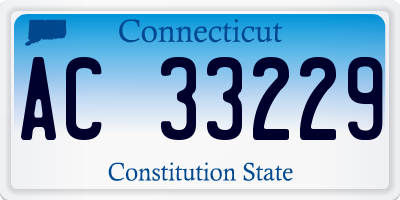 CT license plate AC33229