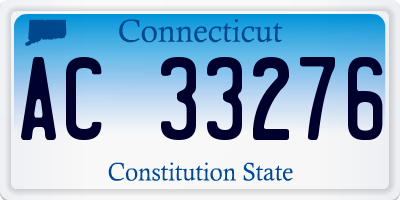 CT license plate AC33276