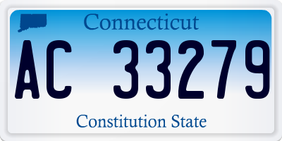 CT license plate AC33279