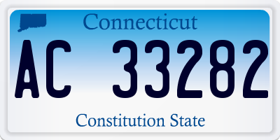 CT license plate AC33282