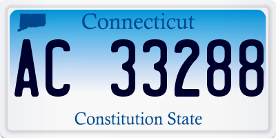 CT license plate AC33288