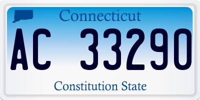CT license plate AC33290