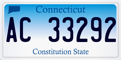 CT license plate AC33292