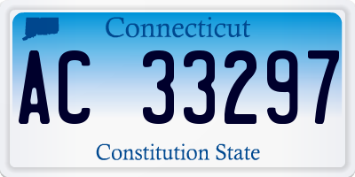 CT license plate AC33297