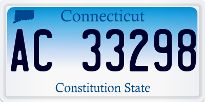 CT license plate AC33298