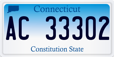 CT license plate AC33302