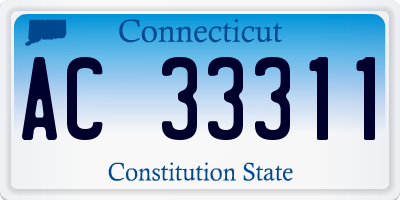CT license plate AC33311