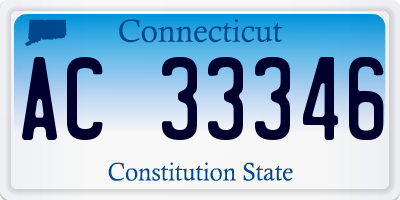 CT license plate AC33346