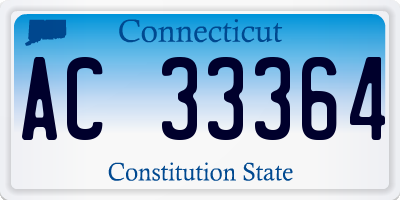CT license plate AC33364