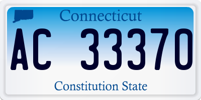 CT license plate AC33370