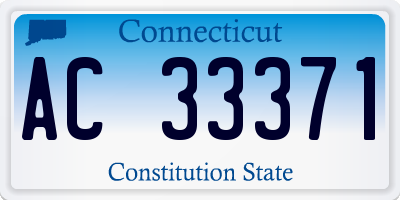 CT license plate AC33371