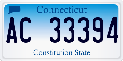 CT license plate AC33394