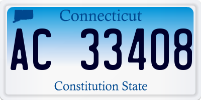 CT license plate AC33408