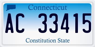 CT license plate AC33415
