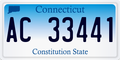 CT license plate AC33441