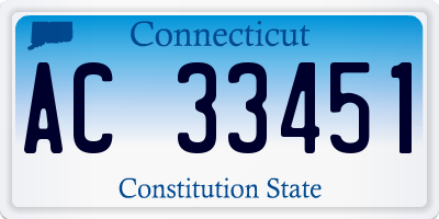 CT license plate AC33451