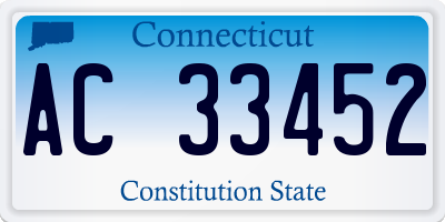 CT license plate AC33452