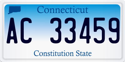 CT license plate AC33459