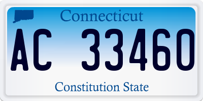 CT license plate AC33460