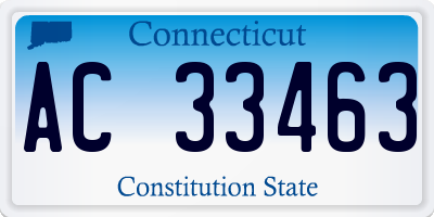 CT license plate AC33463