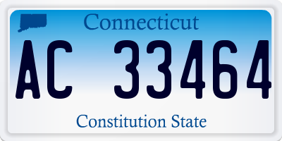 CT license plate AC33464