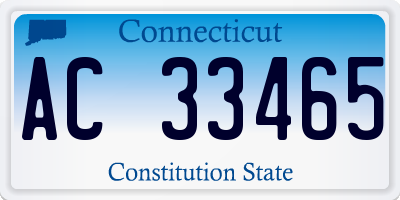 CT license plate AC33465