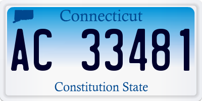 CT license plate AC33481
