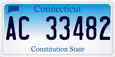 CT license plate AC33482