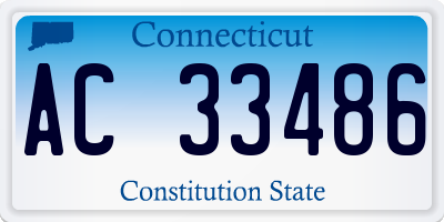 CT license plate AC33486