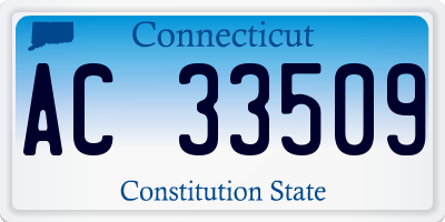 CT license plate AC33509