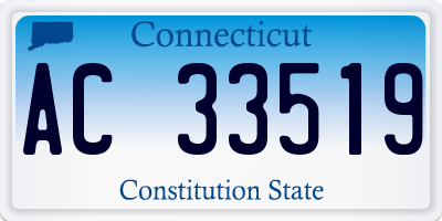 CT license plate AC33519