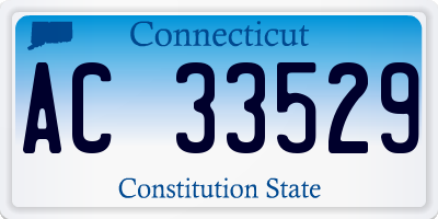 CT license plate AC33529