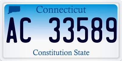 CT license plate AC33589