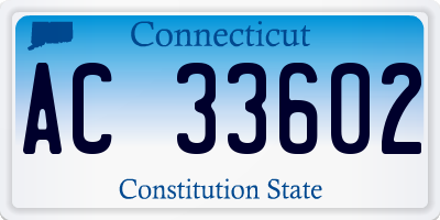 CT license plate AC33602