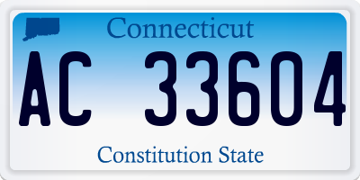 CT license plate AC33604