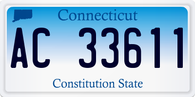 CT license plate AC33611