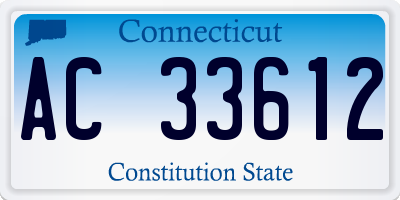 CT license plate AC33612