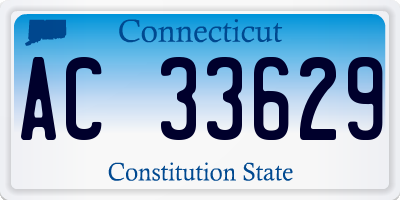 CT license plate AC33629