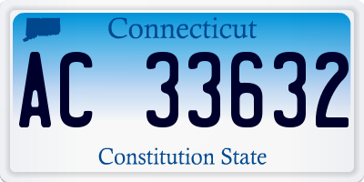 CT license plate AC33632