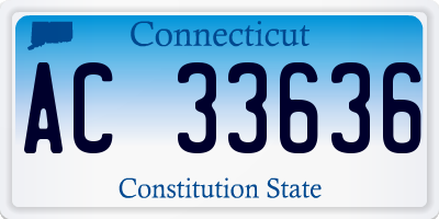 CT license plate AC33636