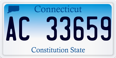 CT license plate AC33659