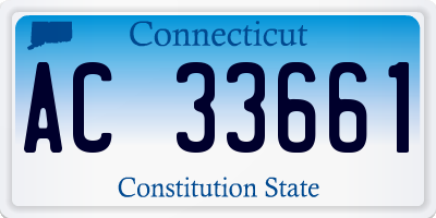 CT license plate AC33661