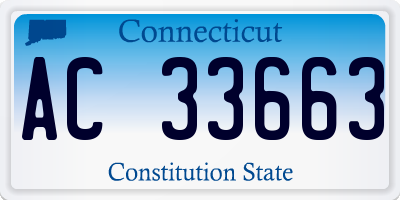 CT license plate AC33663