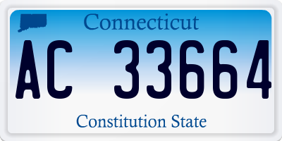 CT license plate AC33664