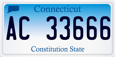 CT license plate AC33666