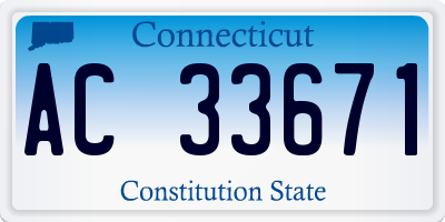 CT license plate AC33671