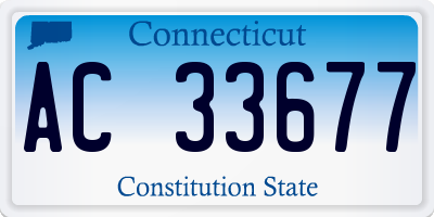 CT license plate AC33677